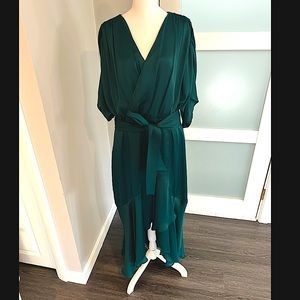 Express Green Maxi High Low Dress NWOT XL